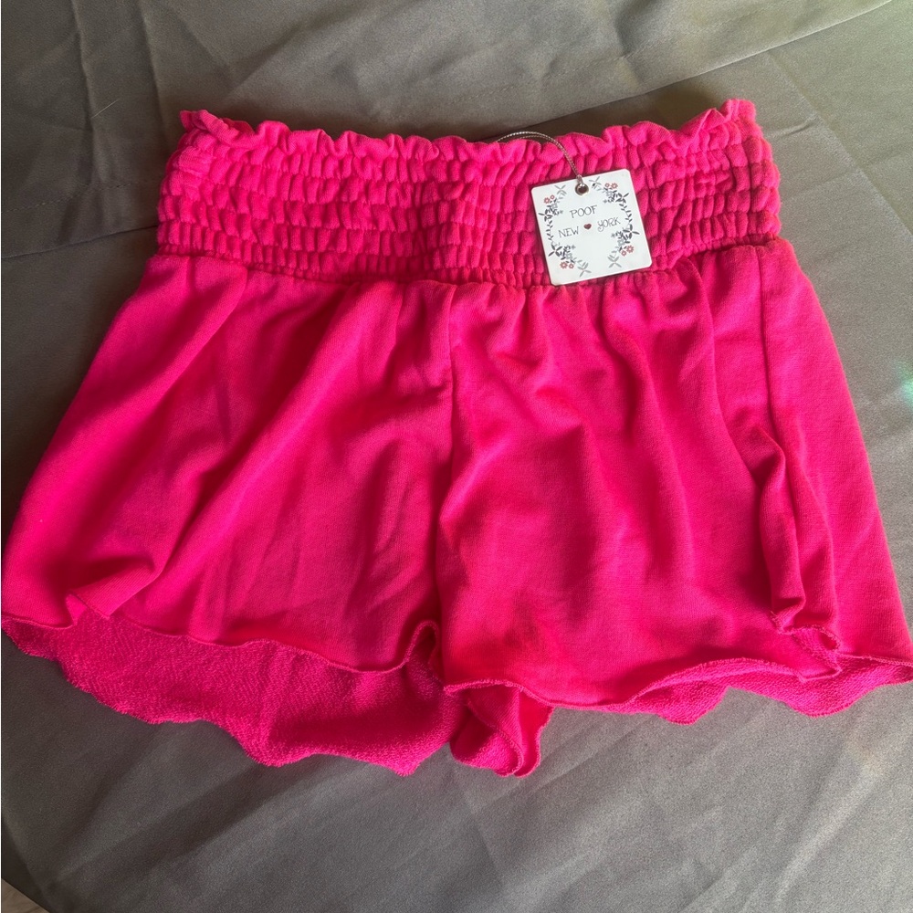 Poof! Hot Pink High Waist Women's Shorts